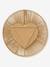 Paper rope heart mirror beige 