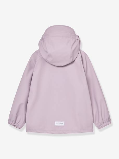 Rain set with jacket and trousers for children MATREINAR MINI A TURE mauve+tomato red 