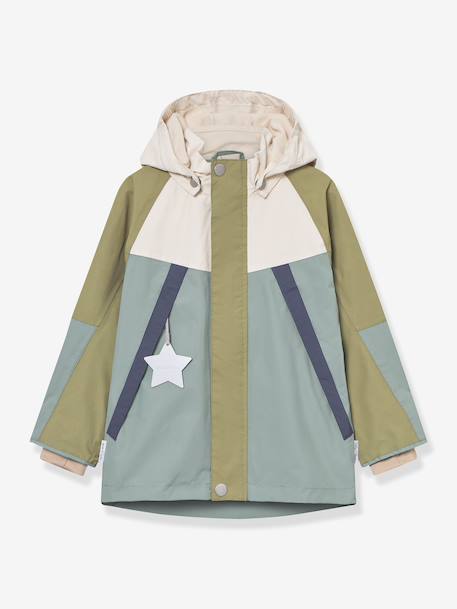 MATVALON MINI A TURE boy's quilted hooded jacket sage green 