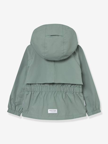 MATALGEA Mid-Season Waterproof Jacket with Fleece Lining, for Girls, MINI A TURE dusky pink+rosy+sage green 