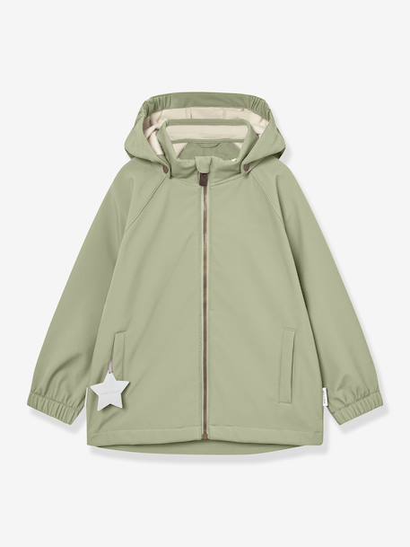 MATADEN MINI A TURE baby windproof and water-repellent hooded softshell jacket green+mint green 