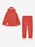 Rain set with jacket and trousers for children MATREINAR MINI A TURE mauve+tomato red 