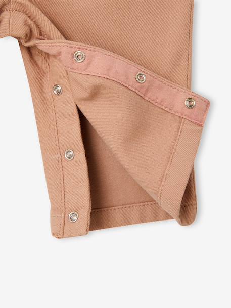 Twill Dungarees for Baby Girls pecan nut 