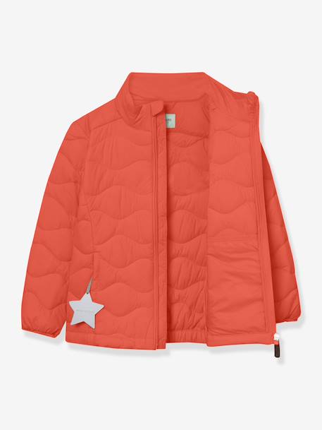 Lightweight quilted jacket for children MATNAVA MINI A TURE almond green+carrot+soft lilac 