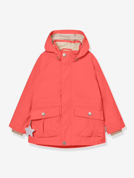MATALLURE Mid-Season Parka for Girls, MINI A TURE navy blue+tomato red 