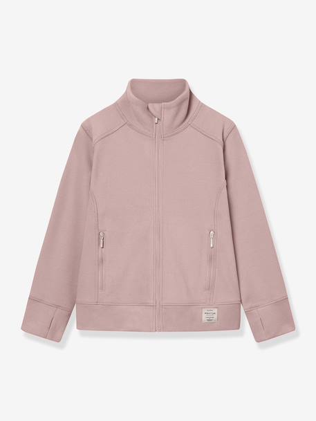 Children's fleece jacket with zip fastening MATBERKAN MINI A TURE mint green+old rose 