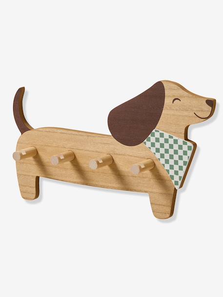 Dachshund wall hook for kids wood 