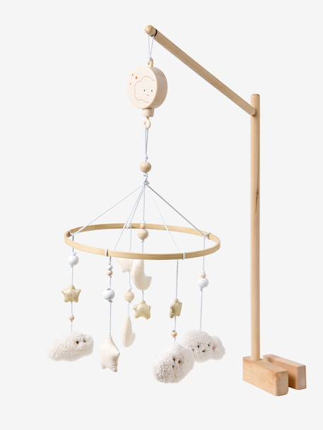 Nuage musical mobile beige 