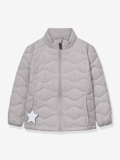 Lightweight quilted jacket for children MATNAVA MINI A TURE almond green+carrot+soft lilac 