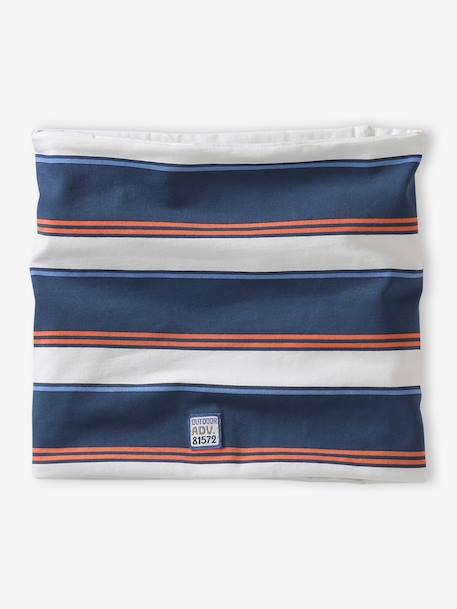 Striped cotton snood ecru 