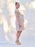 Organic Cotton Gauze Dress for Maternity, by ENVIE DE FRAISE clay beige+sage green 