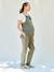 Dungarees in Lightweight Fleece for Maternity, by ENVIE DE FRAISE khaki+navy blue 