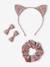 Set of Accessories In Floral Print Cotton for Girls pale pink 