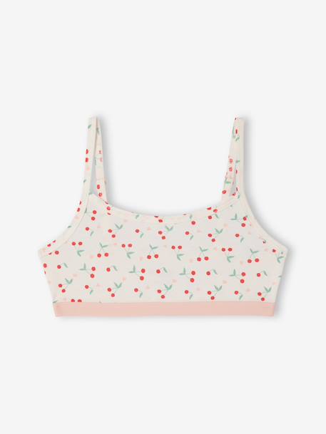 Pack of 2 organic cotton girls bras rose 