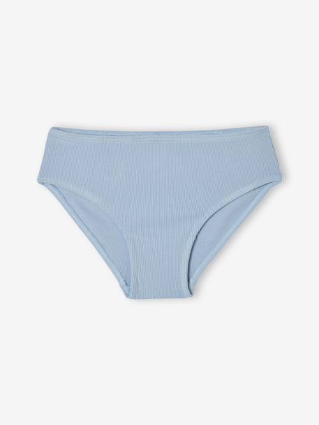 Pack of 5 girls' ribbed briefs ecru 