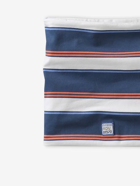 Striped cotton snood ecru 