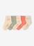 Pack of 5 pairs of baby girls' socks coral 