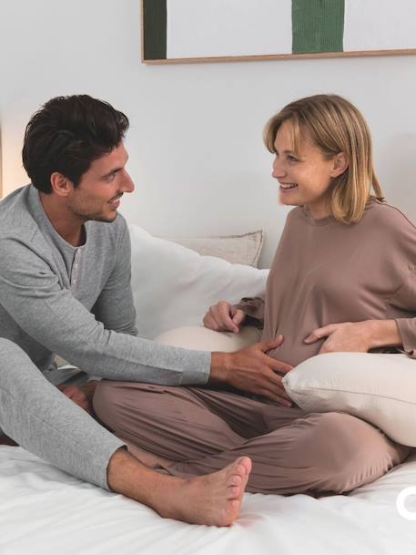 Doomoo Buddy Cushion for Nursing, by BABYMOOV beige+Dark Beige+Grey/Print 