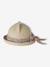 Baby girl's straw hat with ribbon sandy beige 