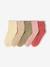 Pack of 5 fancy ribbed ankle socks tomato red 