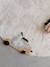 Washable rug wheels beige 