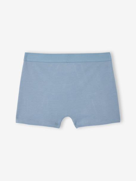 Pack of 5 shark print boxers for boys grey blue 