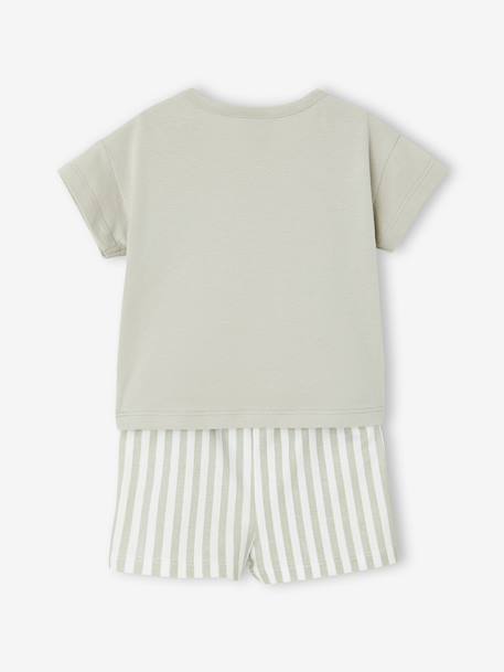 HELLO KITTY T-Shirt & Shorts Set striped green 