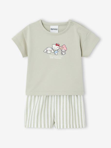 HELLO KITTY T-Shirt & Shorts Set striped green 