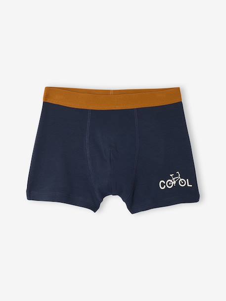 Pack of 5 boys' bike boxers ecru 