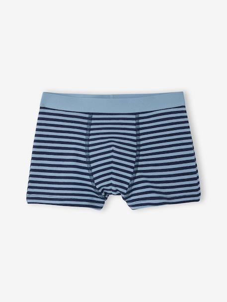 Pack of 5 shark print boxers for boys grey blue 
