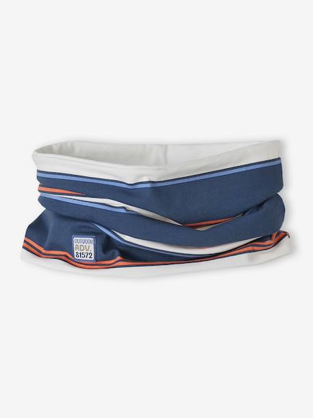 Striped cotton snood ecru 