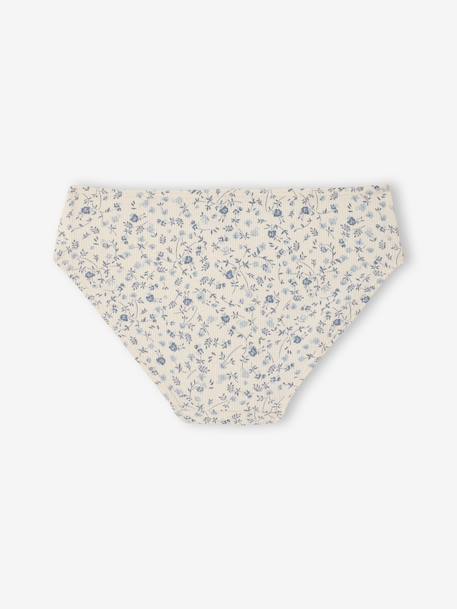 Pack of 5 girls' ribbed briefs ecru 