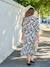 Long Bohemian-Style Dress with Buttons, for Maternity, by ENVIE DE FRAISE black+pomegranate+royal blue 