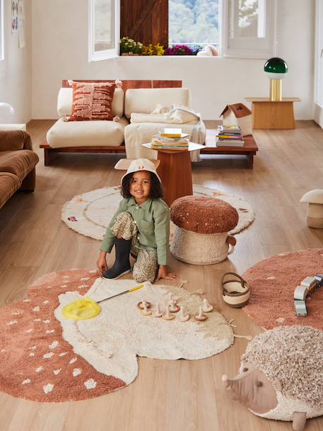 Washable mushroom rug beige 