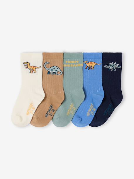 Pack of 5 Pairs of Socks Boys ecru 