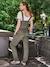 Dungarees in Lightweight Fleece for Maternity, by ENVIE DE FRAISE khaki+navy blue 