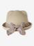 Baby girl's straw hat with ribbon sandy beige 