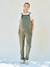 Dungarees in Lightweight Fleece for Maternity, by ENVIE DE FRAISE khaki+navy blue 