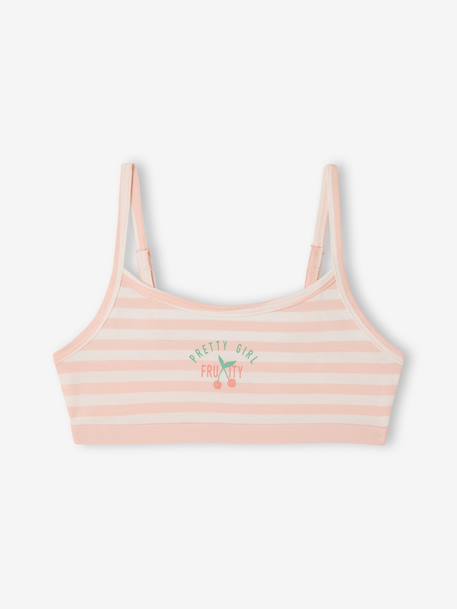 Pack of 2 organic cotton girls bras rose 