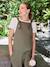 Dungarees in Lightweight Fleece for Maternity, by ENVIE DE FRAISE khaki+navy blue 