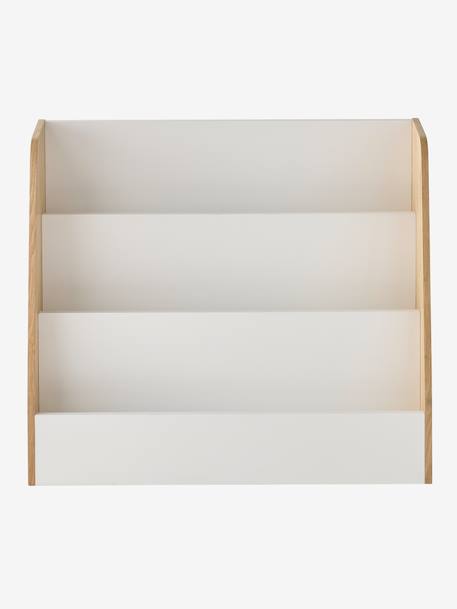 Low 3-level bookshelf YEL white 