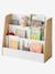 Low 3-level bookshelf YEL white 