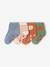 Pack of 4 pairs of baby boys' socks crystal blue 
