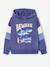 Hooded printed sweatshirt marl grey+marl white+slate blue 