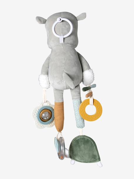 TANZANIE hanging activity soft toy grey 