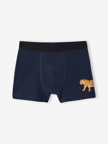 Pack of 5 jungle print boxers for boys English green 