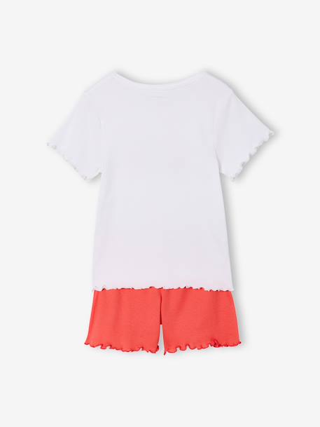 Pack of 2 girls' long-sleeved pyjamas ecru 