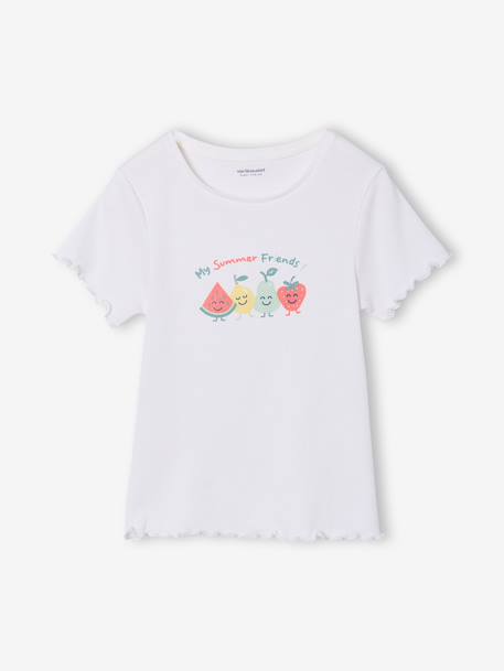 Pack of 2 girls' long-sleeved pyjamas ecru 