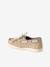 Boys' leather boat shoes beige 
