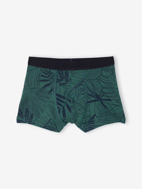Pack of 5 jungle print boxers for boys English green 